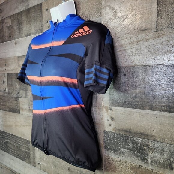 New Adidas Women's Adistar Cycling Jersey Tech Blue M - Picture 4 of 12